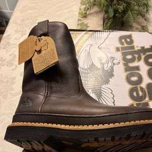 Men leather steal toe boots brand new , never used